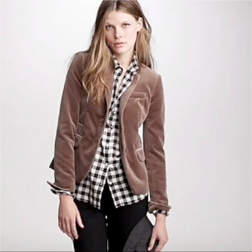 J. Crew Schoolboy Velvet Blazer